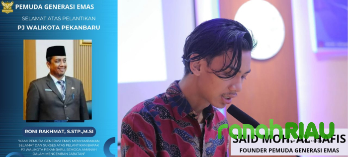 Founder Pemuda Generasi Emas siap Berkolaborasi dengan Pj Wali Kota Pekanbaru 